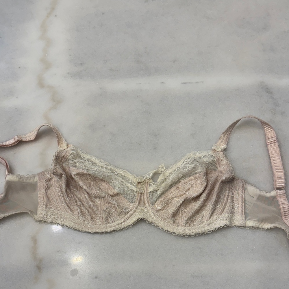 Fantasie Lace Underwire Bra - Cream and Pink